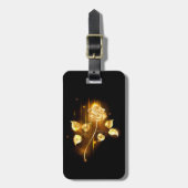 Goldene Rose (goldene Rose) Gepäckanhänger (Vorderseite vertikal)