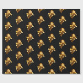 Goldene Rose (goldene Rose) Geschenkpapier (Flach)