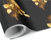 Goldene Rose (goldene Rose) Geschenkpapier (Rolleneckpunkt)