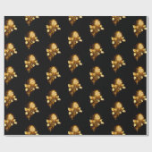 Goldene Rose (goldene Rose) Geschenkpapier (Flach)