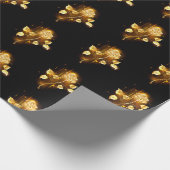 Goldene Rose (goldene Rose) Geschenkpapier (Ecke)