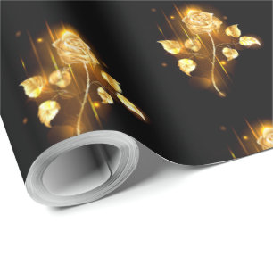 Goldene Rose (goldene Rose) Geschenkpapier