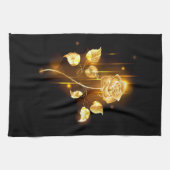 Goldene Rose (goldene Rose) Geschirrtuch (Horizontal)