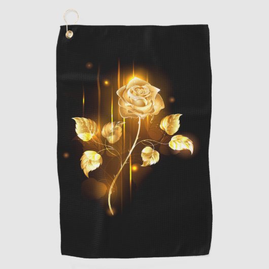 Goldene Rose (goldene Rose) Golfhandtuch (Vorderseite)