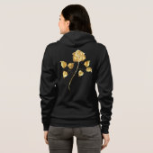 Goldene Rose (goldene Rose) Hoodie (Schwarz voll)