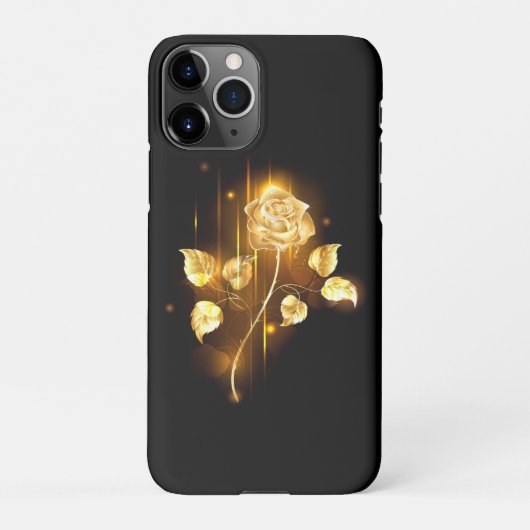 Goldene Rose (goldene Rose) iPhone Hülle (Rückseite)
