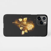 Goldene Rose (goldene Rose) iPhone Hülle (Rückseite (Horizontal))