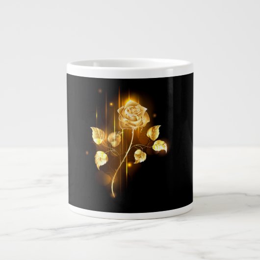 Goldene Rose (goldene Rose) Jumbo-Tasse (Vorderseite)