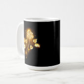 Goldene Rose (goldene Rose) Kaffeetasse (Vorderseite Links)