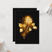 Goldene Rose (goldene Rose) Karte (Vorderseite/Rückseite Beispiel)