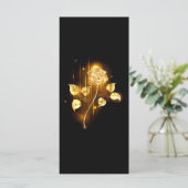 Goldene Rose (goldene Rose) Karte (Stehend Vorderseite)