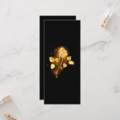 Goldene Rose (goldene Rose) Karte (Vorderseite/Rückseite Beispiel)