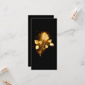 Goldene Rose (goldene Rose) Karte (Vorderseite/Rückseite Beispiel)