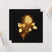 Goldene Rose (goldene Rose) Karte (Vorderseite/Rückseite Beispiel)