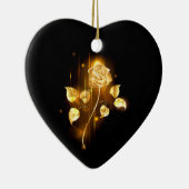 Goldene Rose (goldene Rose) Keramik Ornament (Rechts)