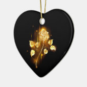 Goldene Rose (goldene Rose) Keramik Ornament (Links)