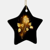 Goldene Rose (goldene Rose) Keramik Ornament (Rechts)