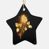 Goldene Rose (goldene Rose) Keramik Ornament (Links)