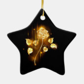 Goldene Rose (goldene Rose) Keramik Ornament (Hinten)