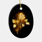 Goldene Rose (goldene Rose) Keramik Ornament (Hinten)