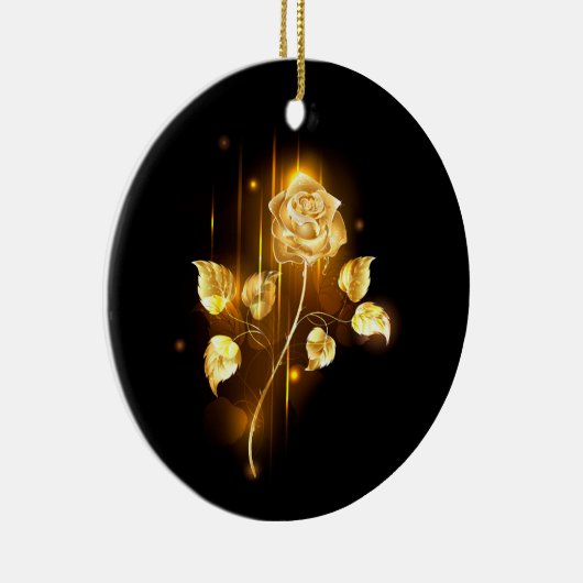 Goldene Rose (goldene Rose) Keramik Ornament (Rechts)