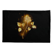 Goldene Rose (goldene Rose) Kissenbezug (Rückseite)