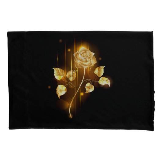 Goldene Rose (goldene Rose) Kissenbezug (Vorderseite)