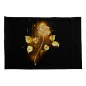 Goldene Rose (goldene Rose) Kissenbezug (Rückseite-Rechts)