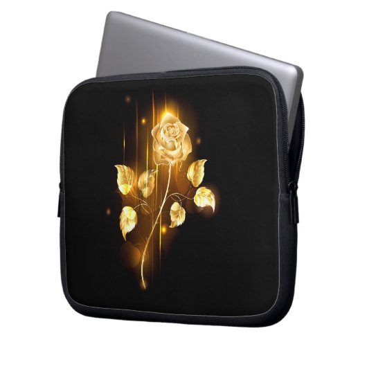 Goldene Rose (goldene Rose) Laptopschutzhülle (Vorderseite Links)