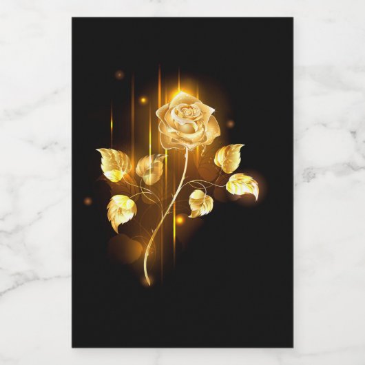 Goldene Rose (goldene Rose) Lebensmitteletikett (Einzelnes Label)