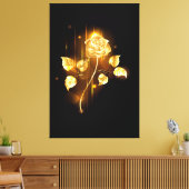 Goldene Rose (goldene Rose) Leinwanddruck (Insitu (Wohnzimmer))