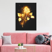 Goldene Rose (goldene Rose) Leinwanddruck (Insitu (Wohnzimmer))