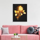 Goldene Rose (goldene Rose) Leinwanddruck (Insitu (Wohnzimmer))