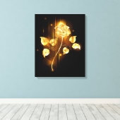 Goldene Rose (goldene Rose) Leinwanddruck (Insitu (Holzboden))