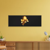 Goldene Rose (goldene Rose) Leinwanddruck (Insitu (Wohnzimmer))