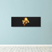 Goldene Rose (goldene Rose) Leinwanddruck (Insitu (Holzboden))