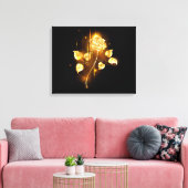 Goldene Rose (goldene Rose) Leinwanddruck (Insitu (Wohnzimmer))