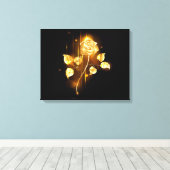 Goldene Rose (goldene Rose) Leinwanddruck (Insitu (Holzboden))