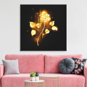 Goldene Rose (goldene Rose) Leinwanddruck (Insitu (Wohnzimmer))