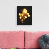Goldene Rose (goldene Rose) Leinwanddruck (Insitu (Wohnzimmer))