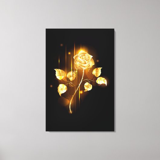 Goldene Rose (goldene Rose) Leinwanddruck (Vorderseite)