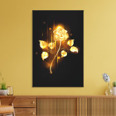 Goldene Rose (goldene Rose) Leinwanddruck (Insitu (Wohnzimmer))