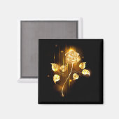 Goldene Rose (goldene Rose) Magnet (Vorderseite/Rückseite)