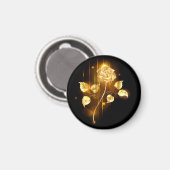 Goldene Rose (goldene Rose) Magnet (Vorderseite/Rückseite)