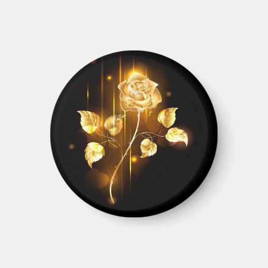 Goldene Rose (goldene Rose) Magnet (Vorne)