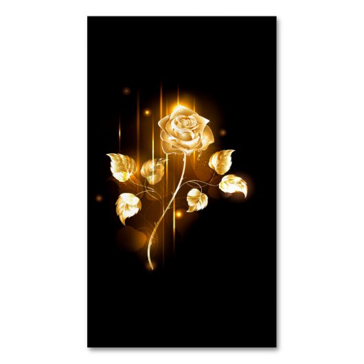 Goldene Rose (goldene Rose) Magnetische Visitenkarte (Vorderseite Vertikal)