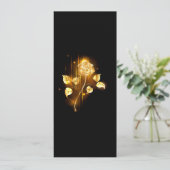 Goldene Rose (goldene Rose) Menükarte (Stehend Vorderseite)