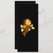 Goldene Rose (goldene Rose) Menükarte (Vorne/Hinten)