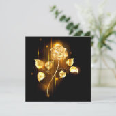 Goldene Rose (goldene Rose) Menükarte (Stehend Vorderseite)