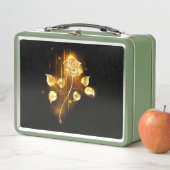 Goldene Rose (goldene Rose) Metall Brotdose (Beispiel)